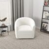 Elise - Mid-Century Modern Swivel Chair - White - Image 11
