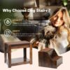 Pet Bunk Bed With Removable Step For Dogs And Cats, Multi-Level Bed Window Perch Seat Platform With Cushion And Cat Scratch Pad, Indoor Use - Dark Brown - Image 5