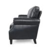 Contemporary 3 Seater Sofa With Nailhead Trim - Black - Image 4