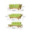 Outdoor Expandable Daybed & Cushions - Teak - Image 5