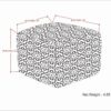 Briella - Square Woven Outdoor / Indoor Pouf - Gray / White - Image 6