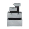Decorative 4 Tier Block Fountain With Light, For Indoor And Outdoor - Black / Gray - Image 2