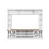 Wall Unit Entertainment Center With Bookshelves For TVs Up To 80", Modern TV Stand Media Console With Cabinets, Tempered Glass Doors And Adjustable Shelves For Living Room - White - Image 13
