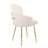 Dahlia - Contemporary Dining Chair (Set of 2) - Gold / Cream - Image 4