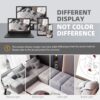 Modern Oversized Modular Sectional Sofa, Sparkling Chenille Fabric Soft Cushion Sofa With 6 Pillows, 6 Pieces Diy Combination Tufted Sofa, No Assembly Required - Gray - Image 14