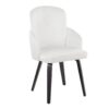 Dahlia - Contemporary Dining Chair (Set of 2) - Black / Cream - Velvet - Image 2
