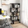 5 Layer Simple Household Black Bookshelf - Black - Image 3
