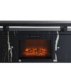 Drisana - Mirrored TV Stand With Fireplace - Black - Image 2
