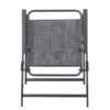 Outdoor Patio Dining Set For 4 People, Metal Patio Furniture Table And Chair Set With Umbrella - Black - Image 16