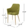 Classic Twist Dining Chair Set With Contoured Support - Green - Image 2