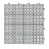 Interlocking Deck Tiles Plastic Waterproof Outdoor All Weather Anti-Slip Bathroom Shower Balcony Porch Strong Weight Capacity Upto 6613 Lbs, Rosette Pattern Pack Of 12 - Gray - Image 21