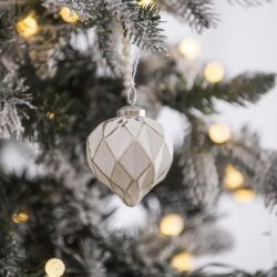 Christmas Ball Ornaments, Decorative Hanging Ball Christmas Tree Ornaments For Holiday Decorations (Set of 12) - White