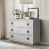 Anpu - Faux Crocodile Skin Console Cabinet - Silver - Image 11