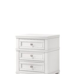 3 Drawer Nightstand With USB - White