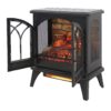 3D Flame Electric Infrared Quartz Fireplace Stove With Remote Control - Antique Black - Image 7
