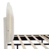 Full Size Upholstered Flower-Shape Bed, Elegant Flowers Headboard With LED Light Strip, Sherpa Fabric Platform Bed With Slats Support - White - Image 11