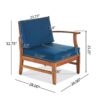 Perla - 3 Seater Sofa And Table Set - Blue - Image 8