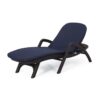 Mikael - Outdoor Chaise Lounge With Cushion - Dark Brown - Image 14