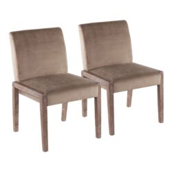 Carmen - Contemporary Chair (Set of 2) - White Washed / Light Brown