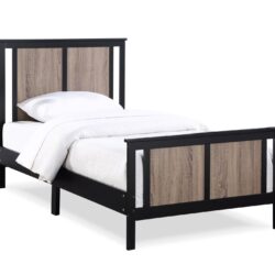 Connelly - Reversible Panel Twin Bed - Black / Vintage Walnut