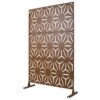 Freestanding Decorative Metal Privacy Screen For Deck Balcony Patio - Brown, Steel, 76" H X 48" W - Image 4