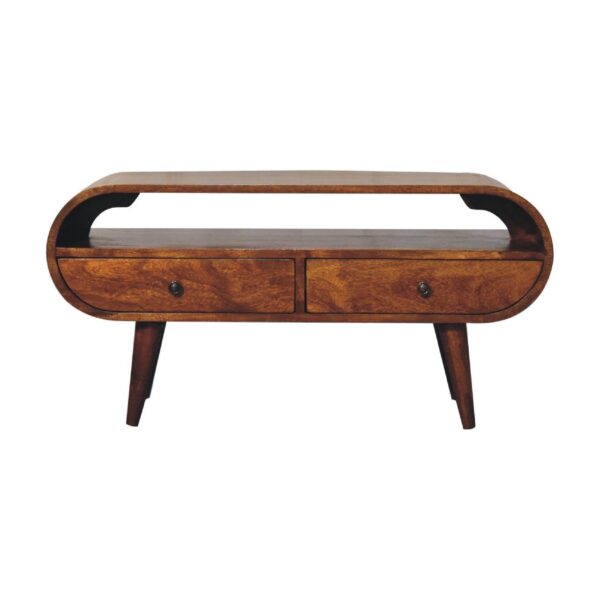 Circular TV Stand - Chestnut