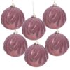 Christmas Ball Ornaments, Glass Decorative Hanging Ball Christmas Tree Ornaments For Holiday Party Decorations (Set of 6) - Purple - Image 2