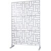 Decorative Freestanding Metal Privacy Screen For Indoor & Outdoor Use - White - Image 8