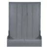 Queen Size Murphy Wall Bed With Cushion, Space Saving - Gray - Image 3