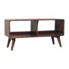 Curved Double Slot Media Unit - Dark Brown - Image 2
