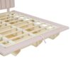 Queen Size Upholstered Hydrualic Platform Floating Bed With LED Light And USB Port - Pink - Image 13