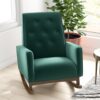 Demetrius - Solid Wood Rocking Chair - Green - Image 6