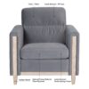 1 Seater Sofa - Gray - Image 4
