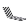 2 Piece Outdoor Chaise Lounge Chair Cushion Set, Replacement Seat Cushions For Patio Furniture - Black / White Striped - Image 5