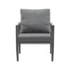 Modern Aluminum Lounge Chair Set With Rope Accents And Cushions For Indoor / Outdoor Spaces - Gray - Image 4