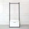 Fiona - Contemporary Wood And Metal Walk In Closet With 1 Drawer - White - Image 4
