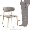 Kacey - 5 Piece Round Table Dining Room Set With Chairs - Natural - Image 11