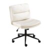 Bizerte - Adjustable Swivel Criss-Cross Chair, Wide Seat / Office Chair / Vanity Chair - White - Image 14