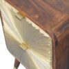 Avora - Brass Embossed 2 Drawer Nightstand - Brown / Golden - Image 4