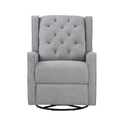 Milah - Gliding Swivel Recliner Tufted Pebble - Khaki