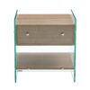 Elegant Bedside Table With Drawers And Transparent Tempered Glass Sides - Wood - Image 19