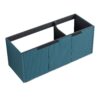 Contemporary Wall Mounted Bathroom Vanity With 3 Soft Close Doors - Lake Blue - Image 2