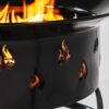 19" Propane Gas Fire Pit Table, 50000 Btu Round Steel Fire Pit For Outside Patio Deck Garden Backyard - Black - Image 9