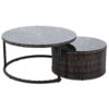 9 Pieces Outdoor Half-Moon Patio Sofa Set, Round Sofa Set, Modern Style Sofa - Brown / Beige - Image 15