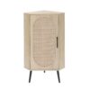 Corner Cabinet, Rattan Door, Freestanding Corner Tables For Small Spaces, Corner Shelf Stand For Living Room, Kitchen, Bathroom, Bedroom - Natural - Image 6