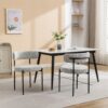 Burbank - Modern Round Boucle Dining Chairs (Set of 2) - Black / White - Image 3