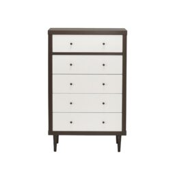 Nystrom - Mid Century Modern, 5 Drawer Dresse - Walnut