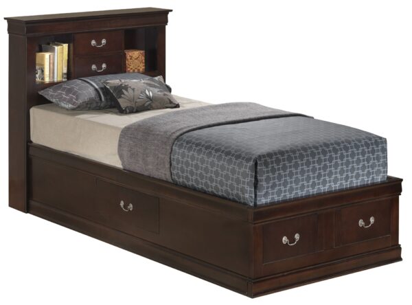 Louis Phillipe - Twin Storage Bed - Cappuccino