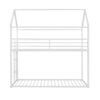 Twin Over Twin Bunk Bed, House With Frame Built-In Ladder, No Box Spring Needed - White - Image 4