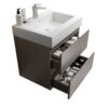 Alice - 24" Bathroom Vanity With Sink, Large Storage Wall Mounted Floating Bathroom Vanity For Modern Bathroom, One-Piece Sink Basin Without Drain And Faucet - Gray / White - Image 3